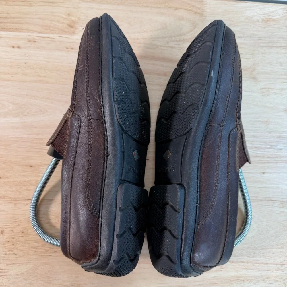 Sperry Gold Cup Loafers Men's Dark Brown Leather Slip-On Round Toe Casual - 9M